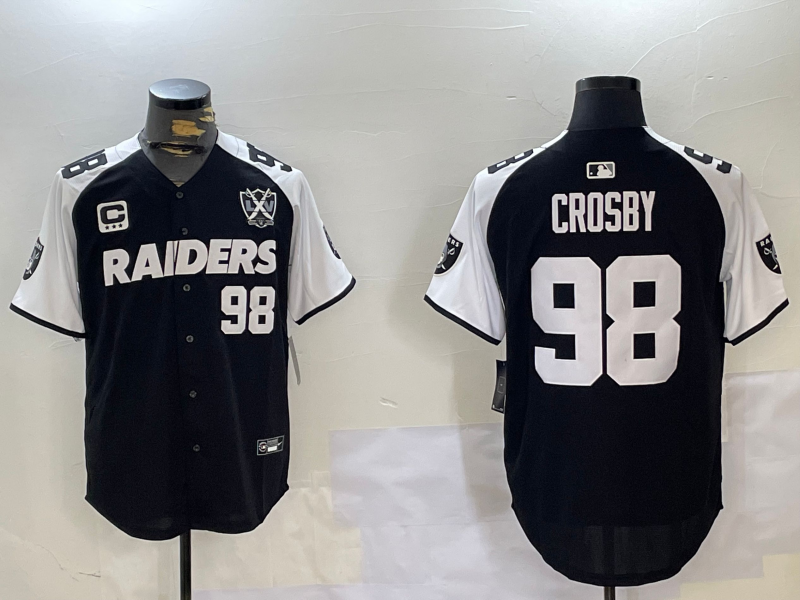 Men's Las Vegas Raiders Maxx Crosby #98 Black Team Jersey
